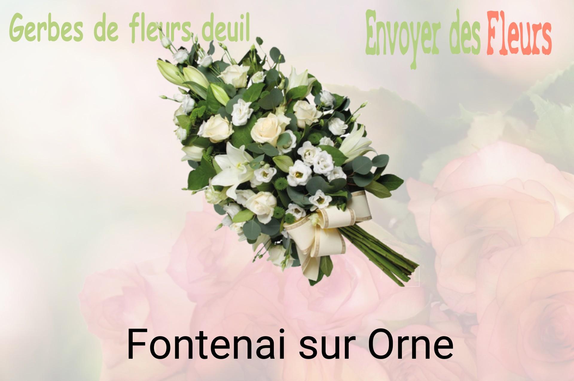 Gerbe de fleurs de deuil livrée à Fontenai-sur-Orne